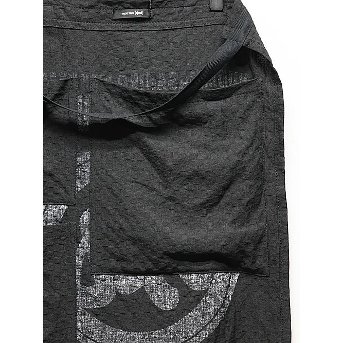 SALE50%OFF/nude:masahiko maruyama ・ヌード:マサヒコマルヤマ/Linen Dobby Shadow Check REVERSIBLE WAIST APRON/Black | nude:masahiko maruyama | 07