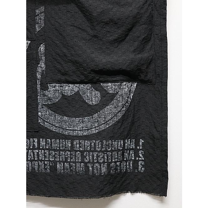 SALE50%OFF/nude:masahiko maruyama ・ヌード:マサヒコマルヤマ/Linen Dobby Shadow Check REVERSIBLE WAIST APRON/Black | nude:masahiko maruyama | 09