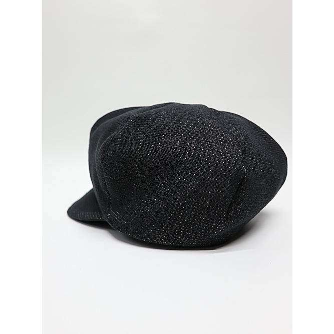 nude:masahiko maruyama ・ヌード:マサヒコマルヤマ/Linen Double Cloth CASQUETTE/Black-Ecru｜offside｜03