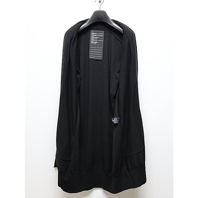 SALE40%OFF/nude:masahiko maruyama ・ヌード:マサヒコマルヤマ/12GG merino Wool Jersey Knit LAYERED 12GG KNIT LONG CARDIGAN/VEST/Black | nude:masahiko maruyama | 07
