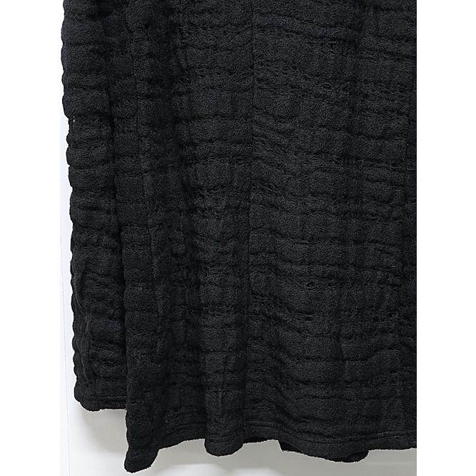 SALE40%OFF/nude:masahiko maruyama ・ヌード:マサヒコマルヤマ/Wool/Nylon Jaquard (Milling Finish) CARDIGAN/Black | nude:masahiko maruyama | 04