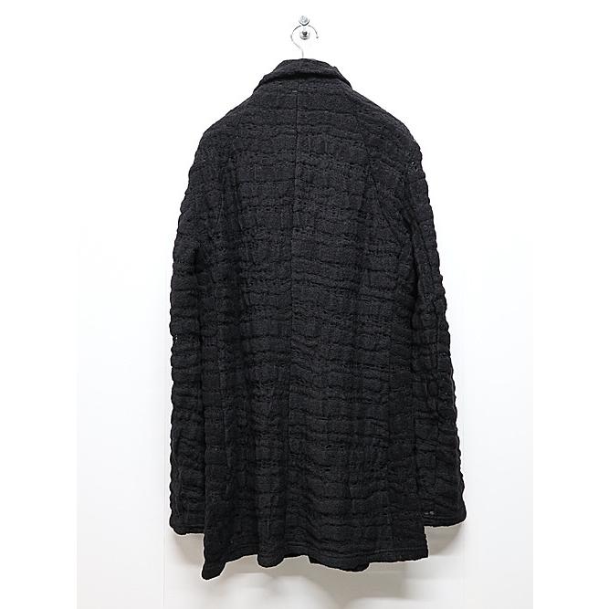 SALE40%OFF/nude:masahiko maruyama ・ヌード:マサヒコマルヤマ/Wool/Nylon Jaquard (Milling Finish) CARDIGAN/Black | nude:masahiko maruyama | 05