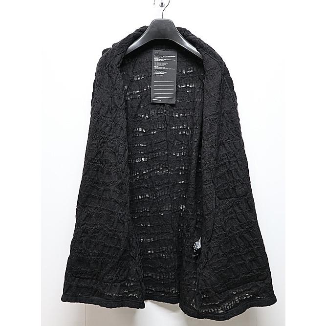 SALE40%OFF/nude:masahiko maruyama ・ヌード:マサヒコマルヤマ/Wool/Nylon Jaquard (Milling Finish) CARDIGAN/Black | nude:masahiko maruyama | 06