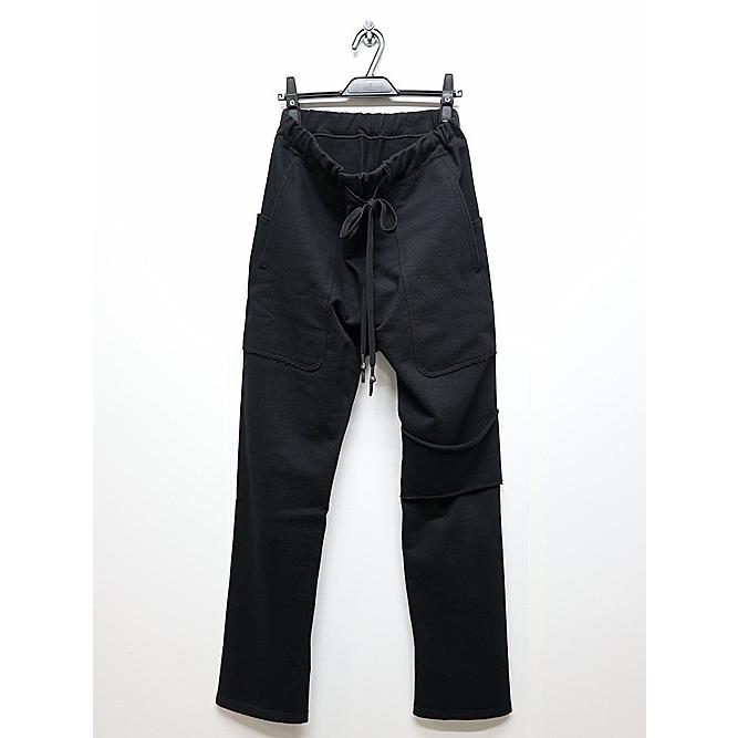 SALE40%OFF/nude:masahiko maruyama ・ヌード:マサヒコマルヤマ/Inlay Stich Heavy Jersey SWEAT PANTS/Black | 