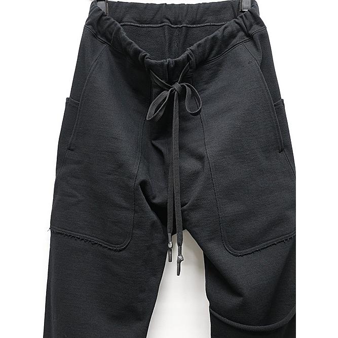 SALE40%OFF/nude:masahiko maruyama ・ヌード:マサヒコマルヤマ/Inlay Stich Heavy Jersey SWEAT PANTS/Black |  | 01