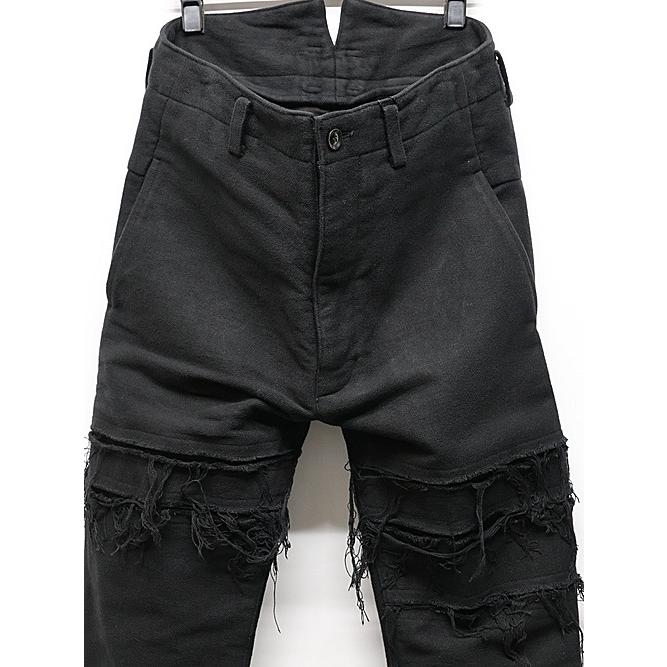 SALE40%OFF/nude:masahiko maruyama ・ヌード:マサヒコマルヤマ/Cotton Double Cloth GARMENT DYED PANTS/Black |  | 01