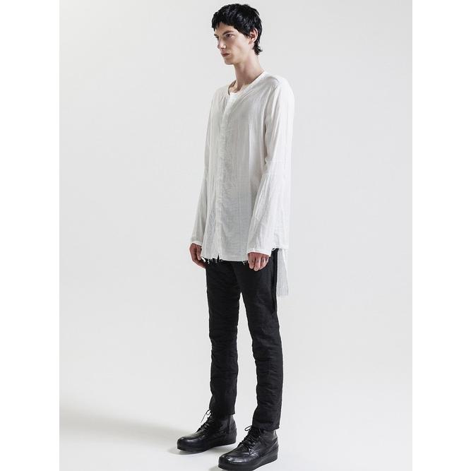 SALE40%OFF/nude:masahiko maruyama ・ヌード:マサヒコマルヤマ/Cotton Double Gauze ROUND NECK REVERSIBLE GAUZE SHIRT/Off White | nude:masahiko maruyama | 12