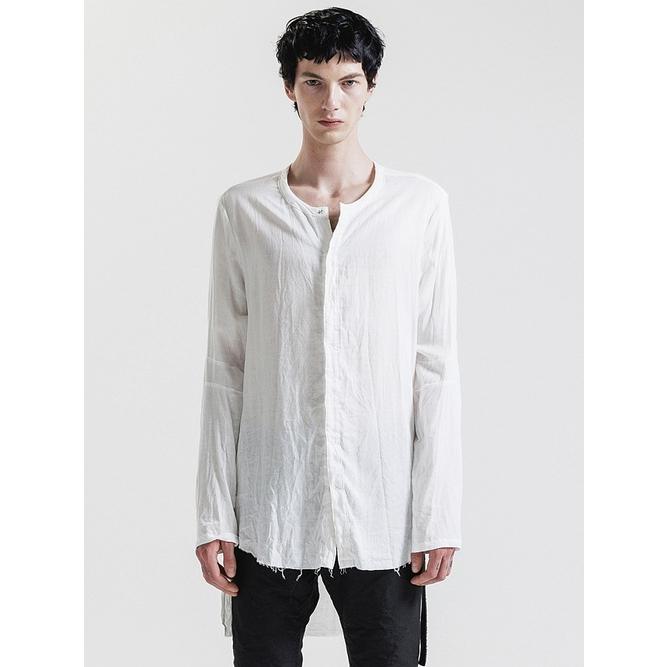 SALE40%OFF/nude:masahiko maruyama ・ヌード:マサヒコマルヤマ/Cotton Double Gauze ROUND NECK REVERSIBLE GAUZE SHIRT/Off White | nude:masahiko maruyama | 01