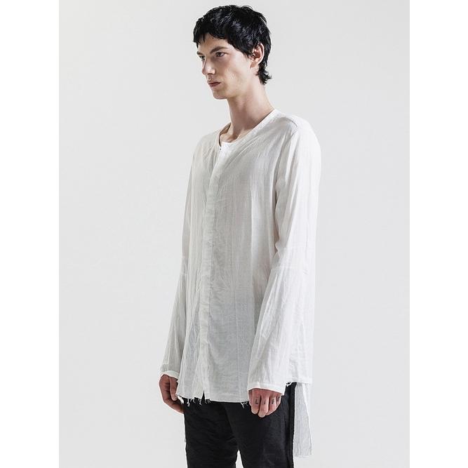 SALE40%OFF/nude:masahiko maruyama ・ヌード:マサヒコマルヤマ/Cotton Double Gauze ROUND NECK REVERSIBLE GAUZE SHIRT/Off White | nude:masahiko maruyama | 02