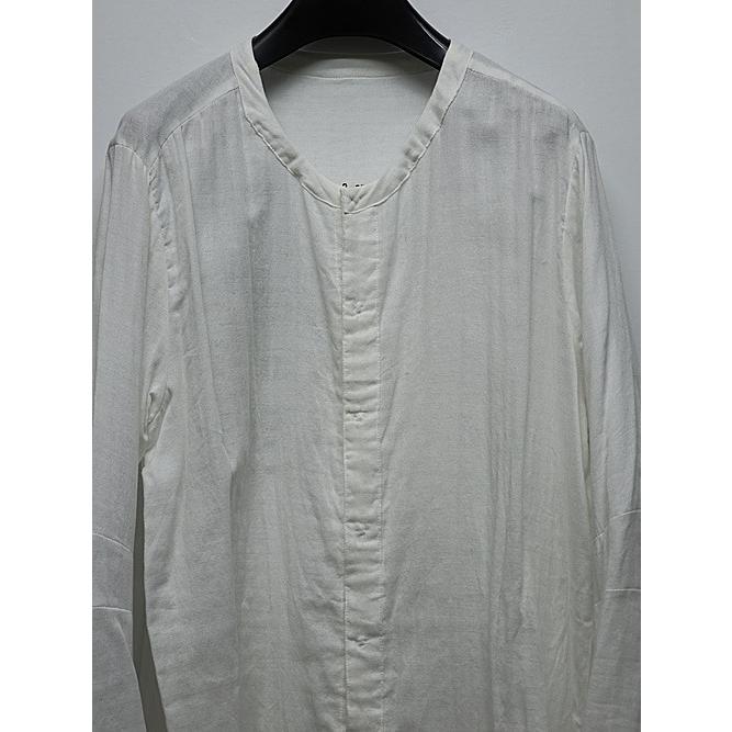SALE40%OFF/nude:masahiko maruyama ・ヌード:マサヒコマルヤマ/Cotton Double Gauze ROUND NECK REVERSIBLE GAUZE SHIRT/Off White | nude:masahiko maruyama | 05