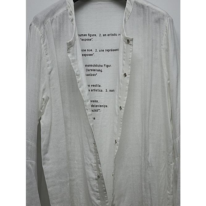 SALE40%OFF/nude:masahiko maruyama ・ヌード:マサヒコマルヤマ/Cotton Double Gauze ROUND NECK REVERSIBLE GAUZE SHIRT/Off White | nude:masahiko maruyama | 07