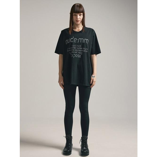 SALE30%OFF/nude:masahiko maruyama ・ヌード:マサヒコマルヤマ/40/2 28GG Jersey SHORT SLEEVE CRACKED PRINT T SHIRT/Black | nude:masahiko maruyama | 10