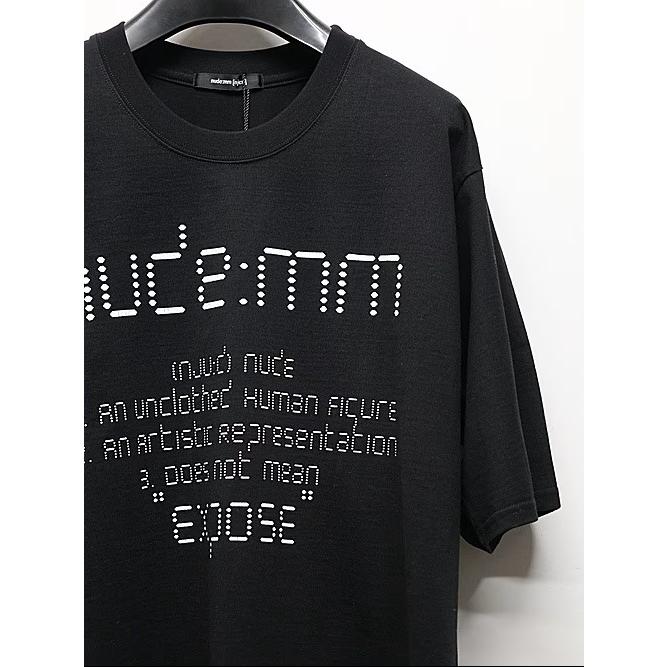 nude:masahiko maruyama ・ヌード:マサヒコマルヤマ/40/2 28GG Jersey SHORT SLEEVE CRACKED PRINT T SHIRT/Black | nude:masahiko maruyama | 01