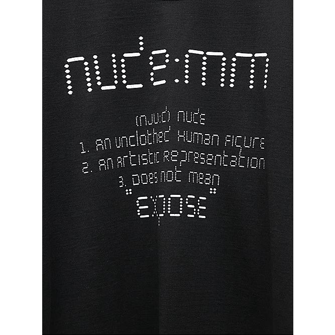 nude:masahiko maruyama ・ヌード:マサヒコマルヤマ/40/2 28GG Jersey SHORT SLEEVE CRACKED PRINT T SHIRT/Black | nude:masahiko maruyama | 03