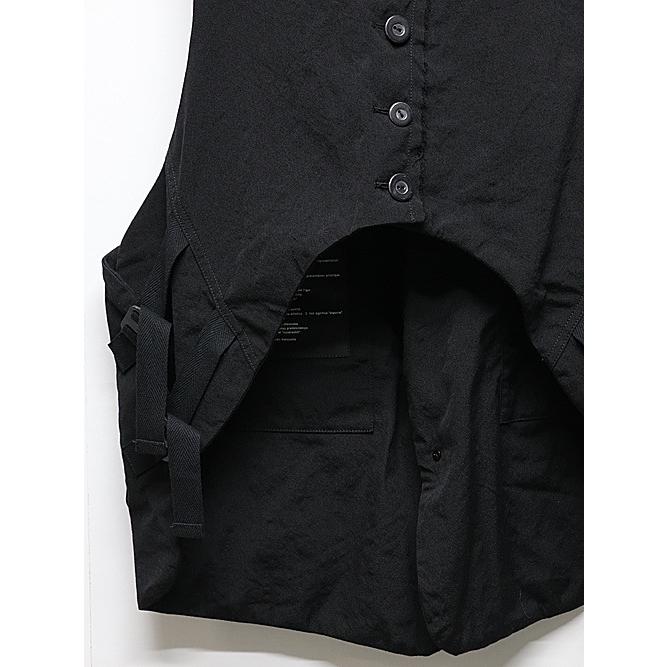 SALE30%OFF/nude:masahiko maruyama ・ヌード:マサヒコマルヤマ/Wool Cotton Twill VEST (MULTI BUTTONS ON THE BACK)/Black | nude:masahiko maruyama | 12