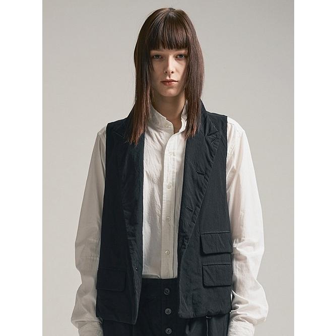SALE30%OFF/nude:masahiko maruyama ・ヌード:マサヒコマルヤマ/Wool Cotton Twill VEST (MULTI BUTTONS ON THE BACK)/Black | nude:masahiko maruyama | 15