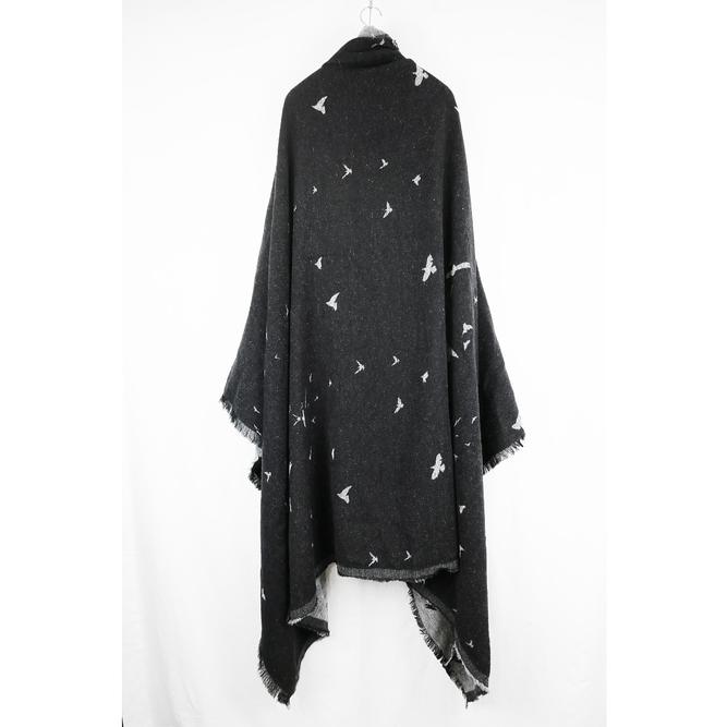SALE30%OFF/nude:masahiko maruyama ・ヌード:マサヒコマルヤマ/"Bird" Loop Yarn Jacquard STOLE/Black | nude:masahiko maruyama | 11