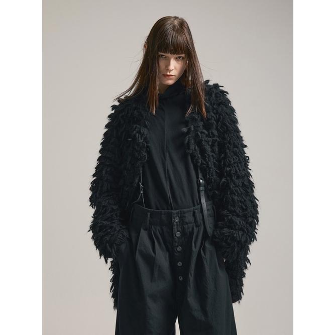 SALE30%OFF/nude:masahiko maruyama ・ヌード:マサヒコマルヤマ/3GG Long Pile Knit CARDIGAN/Black | nude:masahiko maruyama | 02