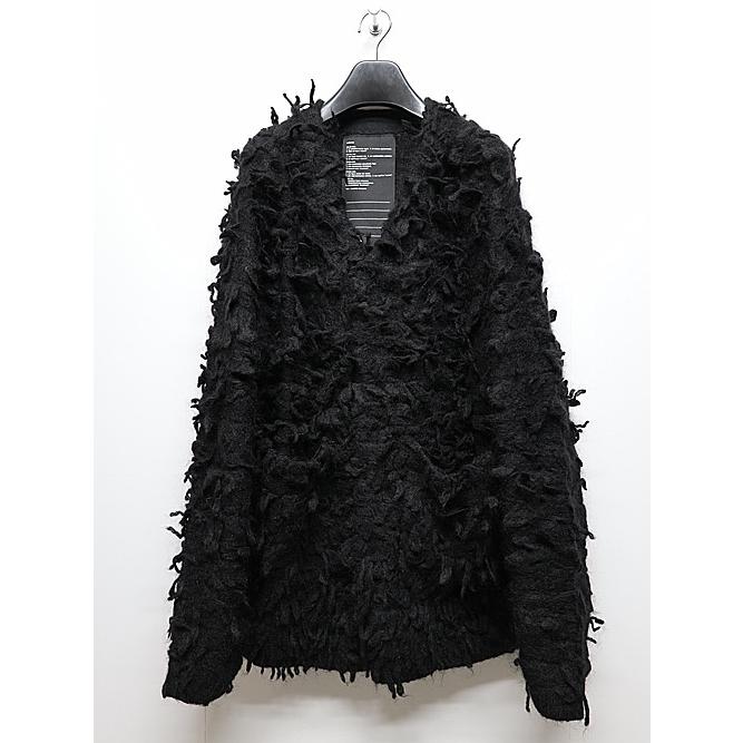 SALE30%OFF/nude:masahiko maruyama ・ヌード:マサヒコマルヤマ/3GG Long Pile Knit CARDIGAN/Black | nude:masahiko maruyama | 04