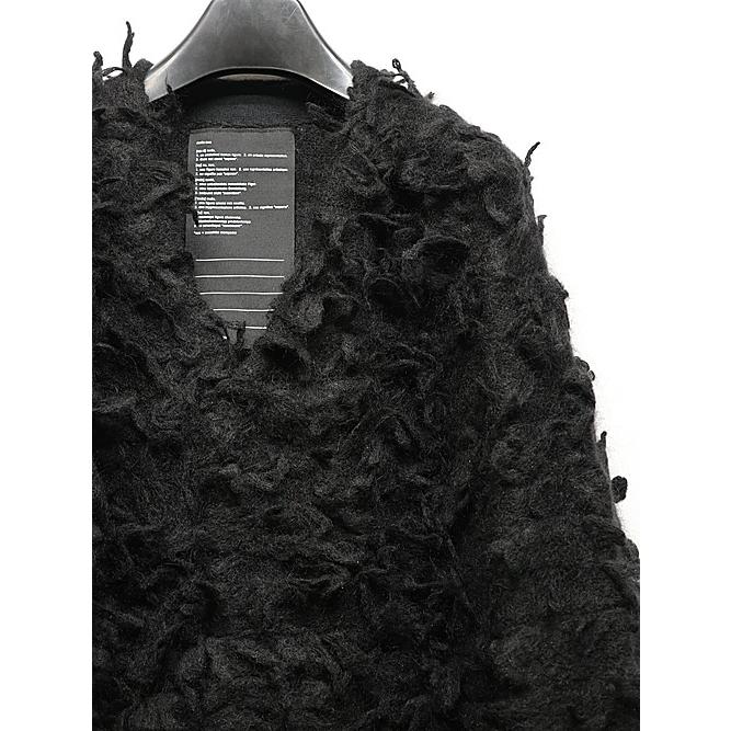 SALE30%OFF/nude:masahiko maruyama ・ヌード:マサヒコマルヤマ/3GG Long Pile Knit CARDIGAN/Black | nude:masahiko maruyama | 05