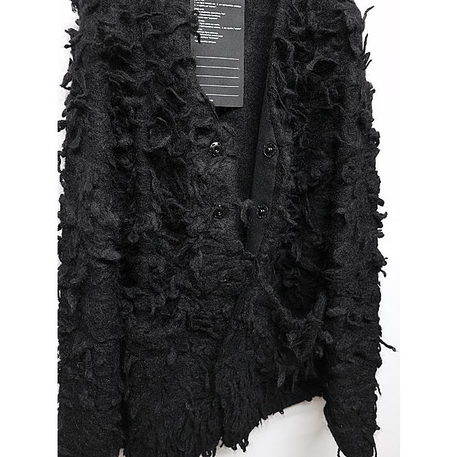 SALE30%OFF/nude:masahiko maruyama ・ヌード:マサヒコマルヤマ/3GG Long Pile Knit CARDIGAN/Black | nude:masahiko maruyama | 07