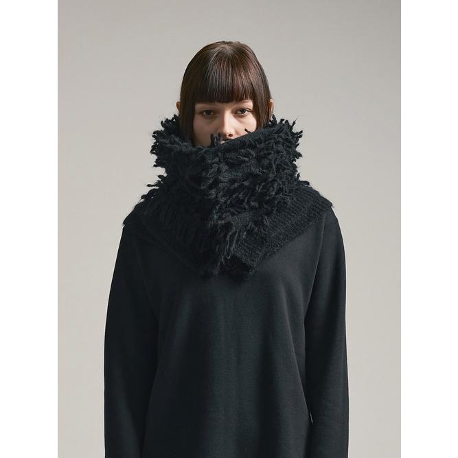 SALE30%OFF/nude:masahiko maruyama ・ヌード:マサヒコマルヤマ/3GG Long Pile Knit SNOOD/Black | nude:masahiko maruyama | 02