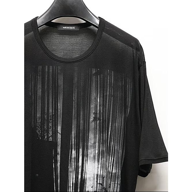 nude:masahiko maruyama ・ヌード:マサヒコマルヤマ/テンセル天竺 "月" プリント半袖 Tシャツ/Black | nude:masahiko maruyama | 01