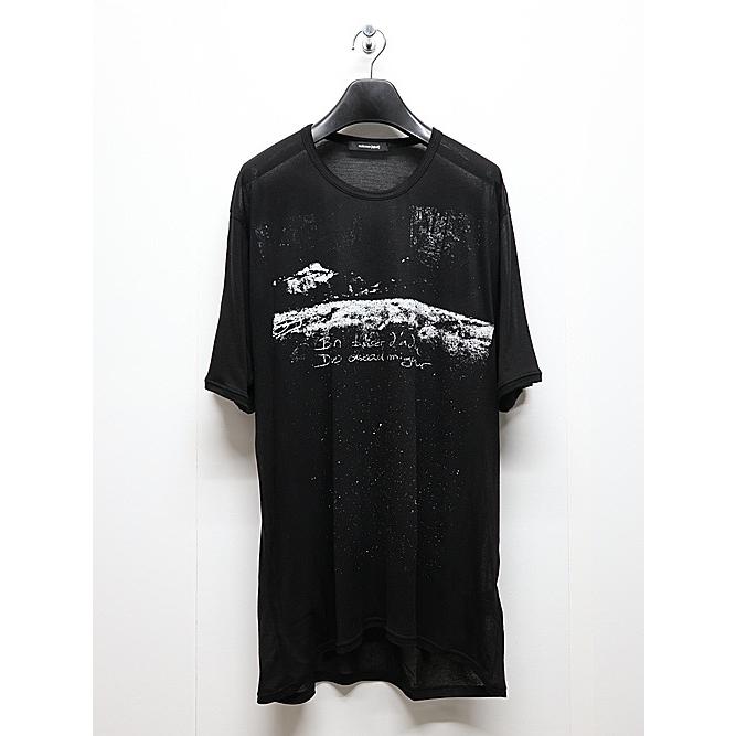 nude:masahiko maruyama ・ヌード:マサヒコマルヤマ/テンセル天竺 "渡り鳥” プリント半袖 Tシャツ/Black | nude:masahiko maruyama