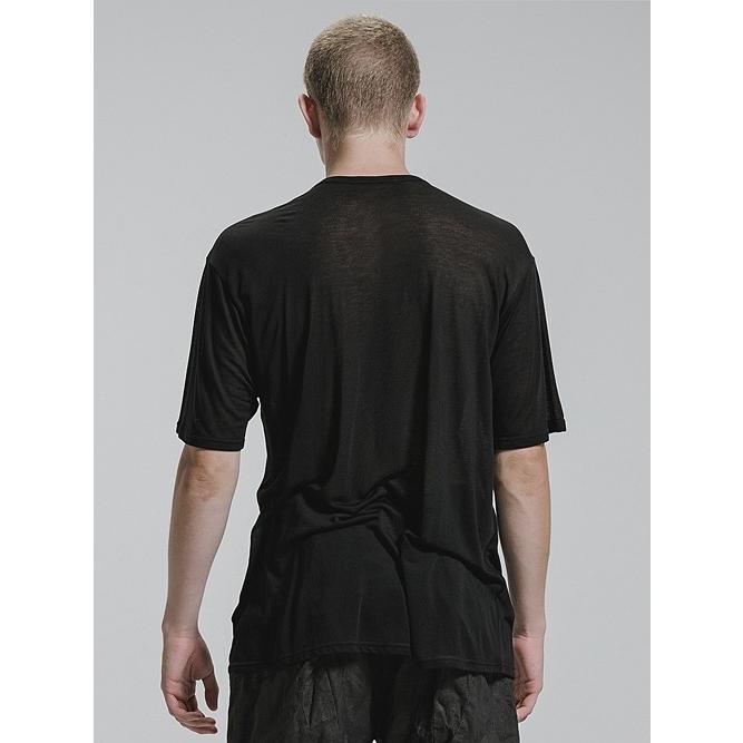 nude:masahiko maruyama ・ヌード:マサヒコマルヤマ/テンセル天竺 "渡り鳥” プリント半袖 Tシャツ/Black | nude:masahiko maruyama | 06