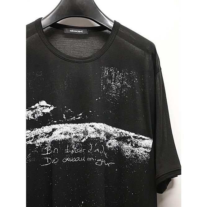 nude:masahiko maruyama ・ヌード:マサヒコマルヤマ/テンセル天竺 "渡り鳥” プリント半袖 Tシャツ/Black | nude:masahiko maruyama | 01