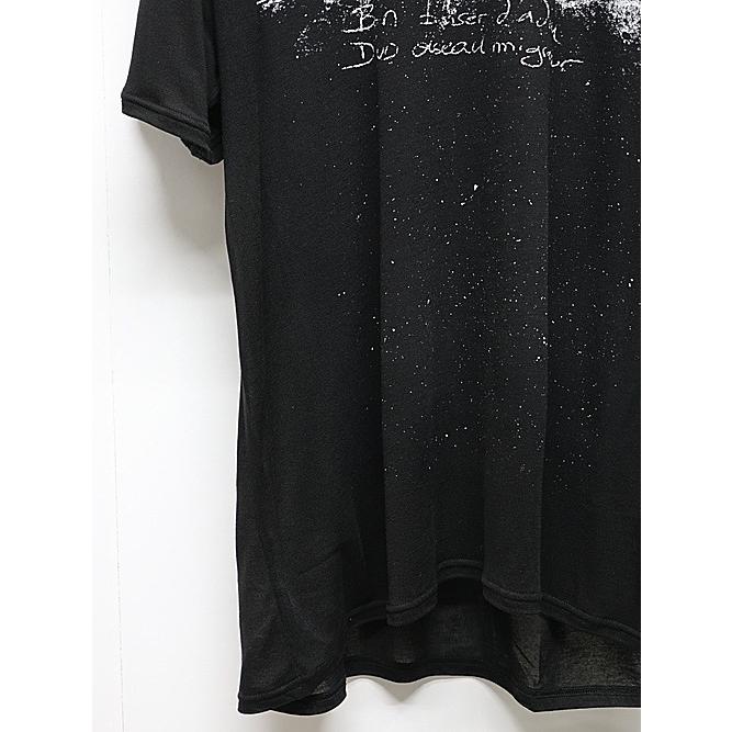 nude:masahiko maruyama ・ヌード:マサヒコマルヤマ/テンセル天竺 "渡り鳥” プリント半袖 Tシャツ/Black | nude:masahiko maruyama | 02