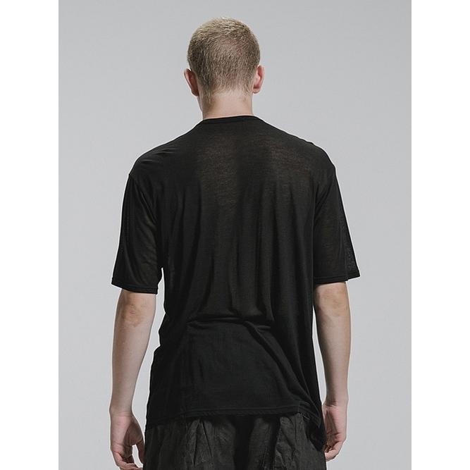 nude:masahiko maruyama ・ヌード:マサヒコマルヤマ/テンセル天竺 "メトロ" プリント半袖Tシャツ/Black | nude:masahiko maruyama | 06