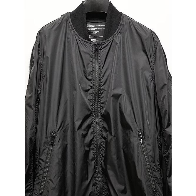 nude:masahiko maruyama ・ヌード:マサヒコマルヤマ/オーバーサイズボンバージャケット（裾パーツ取り外し可能）/Black | nude:masahiko maruyama | 01