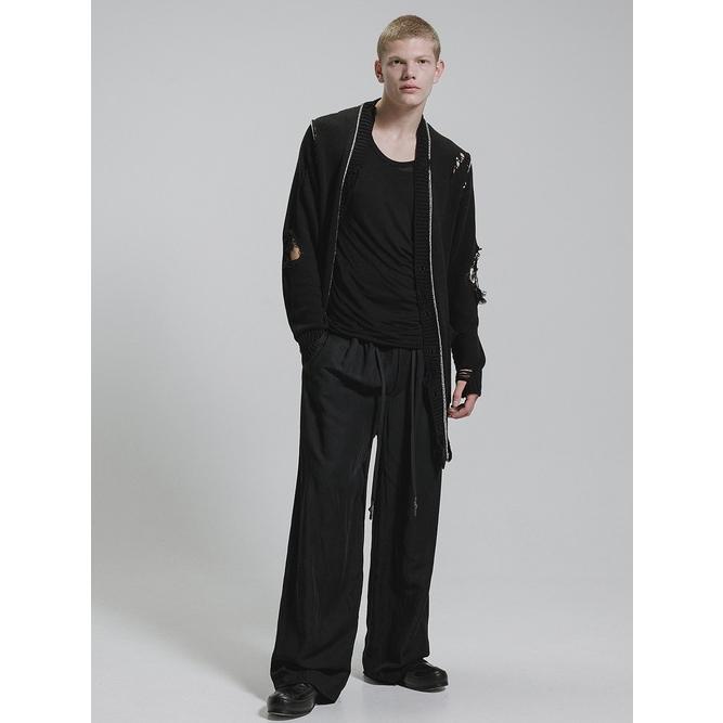 nude:masahiko maruyama ・ヌード:マサヒコマルヤマ/コットン 3GG ダメージニットカーディガン/Black | nude:masahiko maruyama | 10