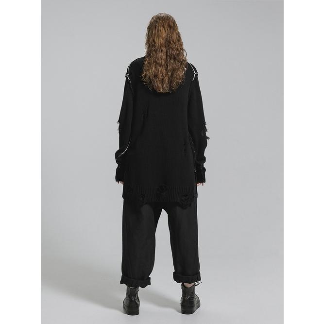 nude:masahiko maruyama ・ヌード:マサヒコマルヤマ/コットン 3GG ダメージニットプルオーバー/Black | nude:masahiko maruyama | 15