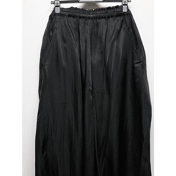 nude:masahiko maruyama ・ヌード:マサヒコマルヤマ/アセテートツイルワイドクロップドイージーパンツ/Black | nude:masahiko maruyama | 06