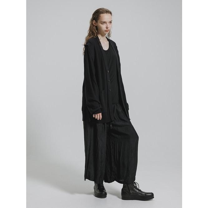 nude:masahiko maruyama ・ヌード:マサヒコマルヤマ/アセテートツイルワイドクロップドイージーパンツ/Black | nude:masahiko maruyama | 15