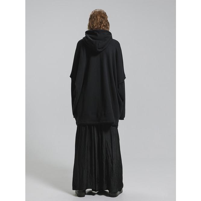 nude:masahiko maruyama ・ヌード:マサヒコマルヤマ/裏毛オーバーサイズZIP UPパーカ（袖取り外し可能）/Black | nude:masahiko maruyama | 19