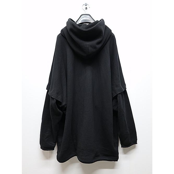 nude:masahiko maruyama ・ヌード:マサヒコマルヤマ/裏毛オーバーサイズZIP UPパーカ（袖取り外し可能）/Black | nude:masahiko maruyama | 05