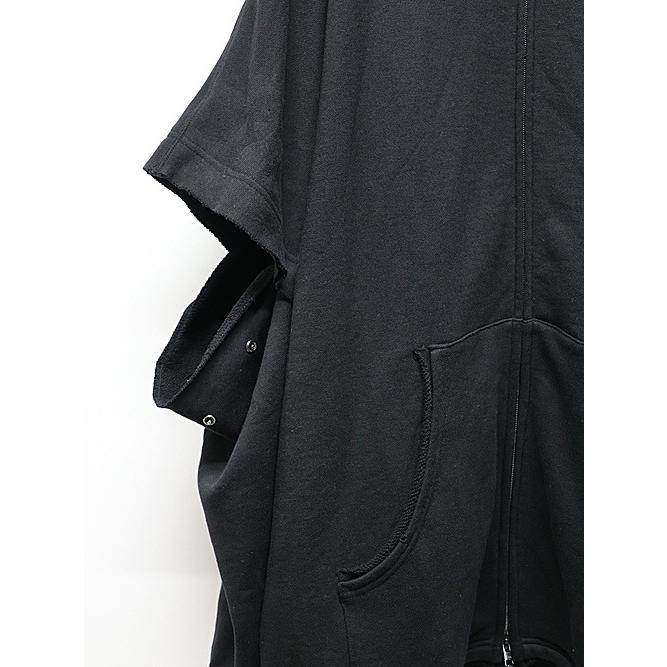 nude:masahiko maruyama ・ヌード:マサヒコマルヤマ/裏毛オーバーサイズZIP UPパーカ（袖取り外し可能）/Black | nude:masahiko maruyama | 06