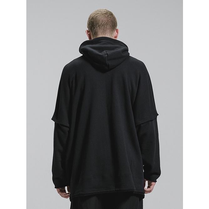 nude:masahiko maruyama ・ヌード:マサヒコマルヤマ/裏毛オーバーサイズZIP UPパーカ（袖取り外し可能）/Black | nude:masahiko maruyama | 13