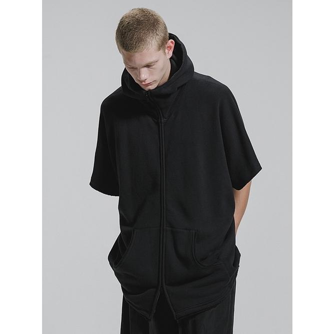 nude:masahiko maruyama ・ヌード:マサヒコマルヤマ/裏毛オーバーサイズZIP UPパーカ（袖取り外し可能）/Black | nude:masahiko maruyama | 15