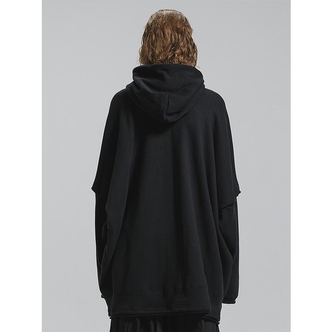 nude:masahiko maruyama ・ヌード:マサヒコマルヤマ/裏毛オーバーサイズZIP UPパーカ（袖取り外し可能）/Black | nude:masahiko maruyama | 10