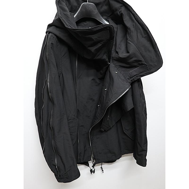 nude:masahiko maruyama・ヌードマサヒコマルヤマ/Cotton/Nylon Grosgrain-Water Repellent Finishマルチジップショートモッズコート/BK | nude:masahiko maruyama | 13