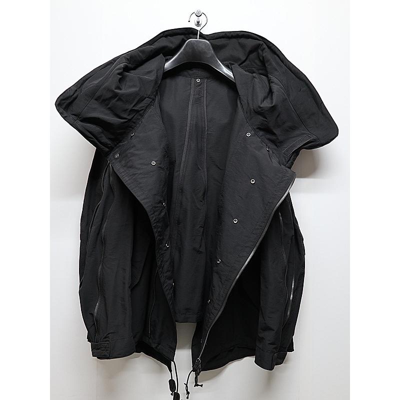 nude:masahiko maruyama・ヌードマサヒコマルヤマ/Cotton/Nylon Grosgrain-Water Repellent Finishマルチジップショートモッズコート/BK | nude:masahiko maruyama | 14