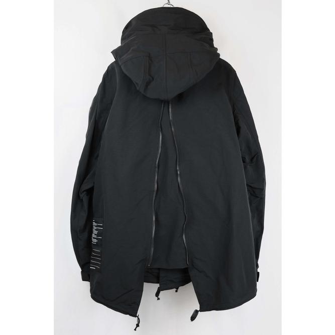 (予約品)8〜9月入荷予定/nude:masahiko maruyama・ヌードマサヒコマルヤマ/Cotton/Nylon Grosgrain-Water Repellent Finishマルチジップショートモッズコート/BKの画像
