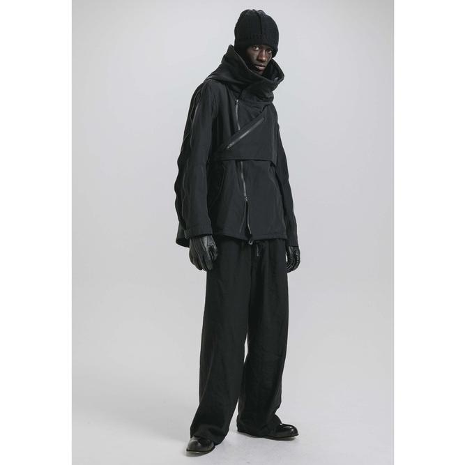 (予約品)8〜9月入荷予定/nude:masahiko maruyama・ヌードマサヒコマルヤマ/Cotton/Nylon Grosgrain-Water Repellent Finishマルチジップショートモッズコート/BKの画像