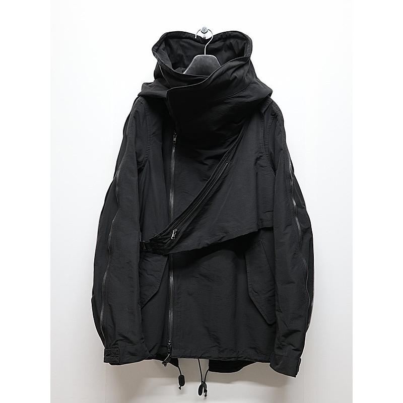 nude:masahiko maruyama・ヌードマサヒコマルヤマ/Cotton/Nylon Grosgrain-Water Repellent Finishマルチジップショートモッズコート/BK | nude:masahiko maruyama | 04