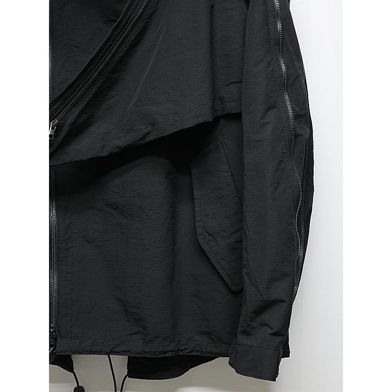 nude:masahiko maruyama・ヌードマサヒコマルヤマ/Cotton/Nylon Grosgrain-Water Repellent Finishマルチジップショートモッズコート/BK | nude:masahiko maruyama | 08