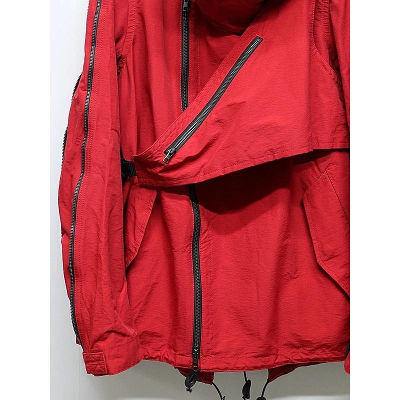 nude:masahikomaruyama・ヌードマサヒコマルヤマ/Cotton/Nylon Grosgrain-Water Repellent Finishマルチジップショートモッズコート/Red | nude:masahiko maruyama | 10